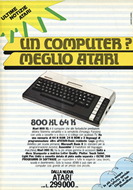 inserzione Atari 800XL 1985