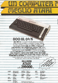 inserzione Atari 800XL 1985