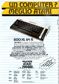 inserzione Atari 800XL 1985
