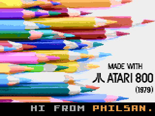 Made with Atari 800 Intro, Atari 8 bit, 2016